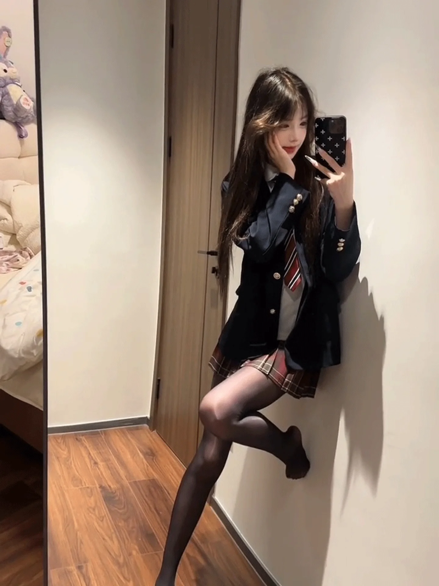 

Женская осенне-зимняя куртка-френч в японском школьном стиле JK с молнией, цвета Royal Blue, с молочным вкусом вишни, в западном стиле