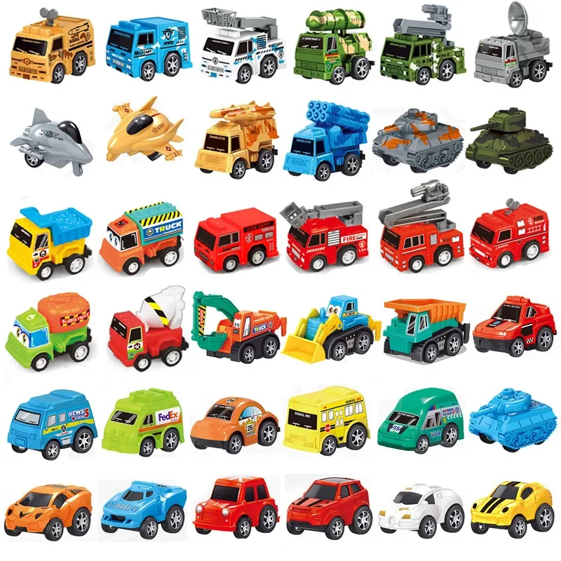 Mini Car Children's Toy Simulation Model Educational Toy Pull Back Construction Coche De Juguete Huili Игрушечная Тачка for Boys