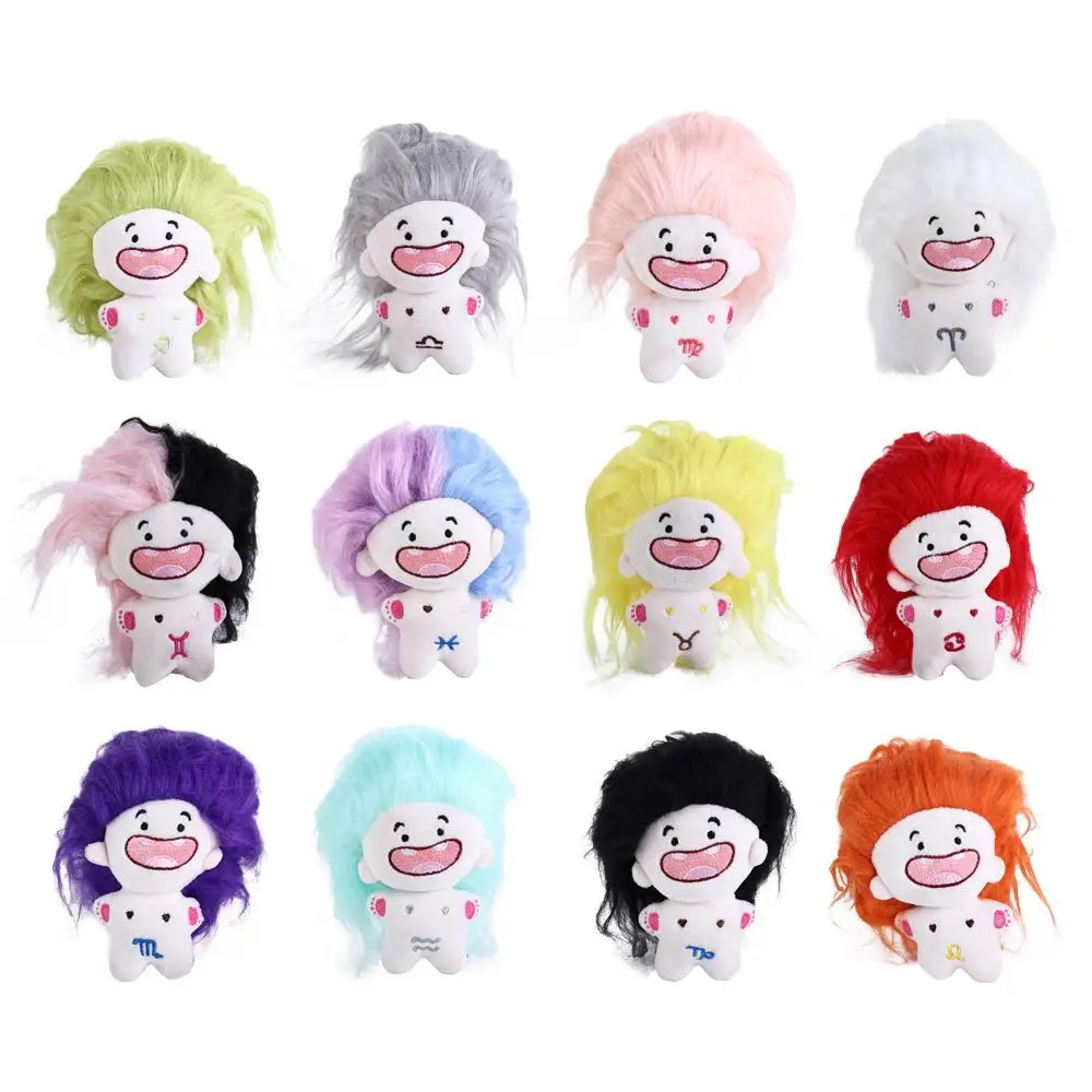 Fried Hair Funny Missing Teeth Doll Toothless Dolls Keyring Diy Hairstyle Baby 12 Constellations Toothless Cotton Plush Doll