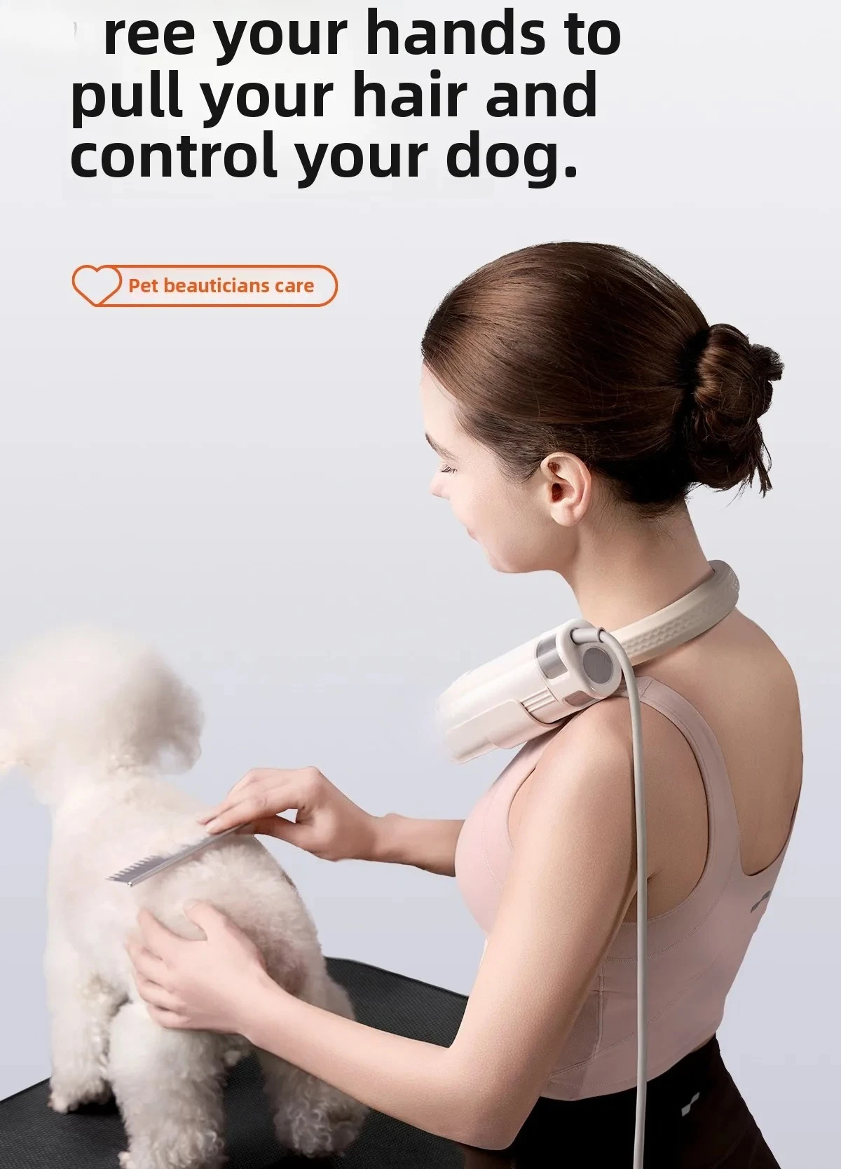 pet neck hair dryer household silent negative ion professional pet hair dryer bath dryer