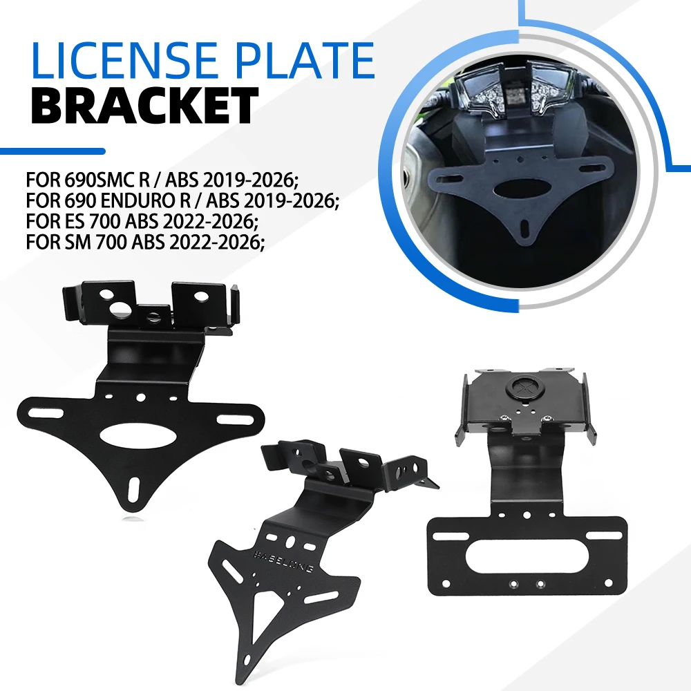 FOR Gas Gas ES 700 SM700 ABS 2022-2026 690 SMC Enduro R Motorcycle License Plate Holder Bracket Rear Tail Tidy Fender Eliminator