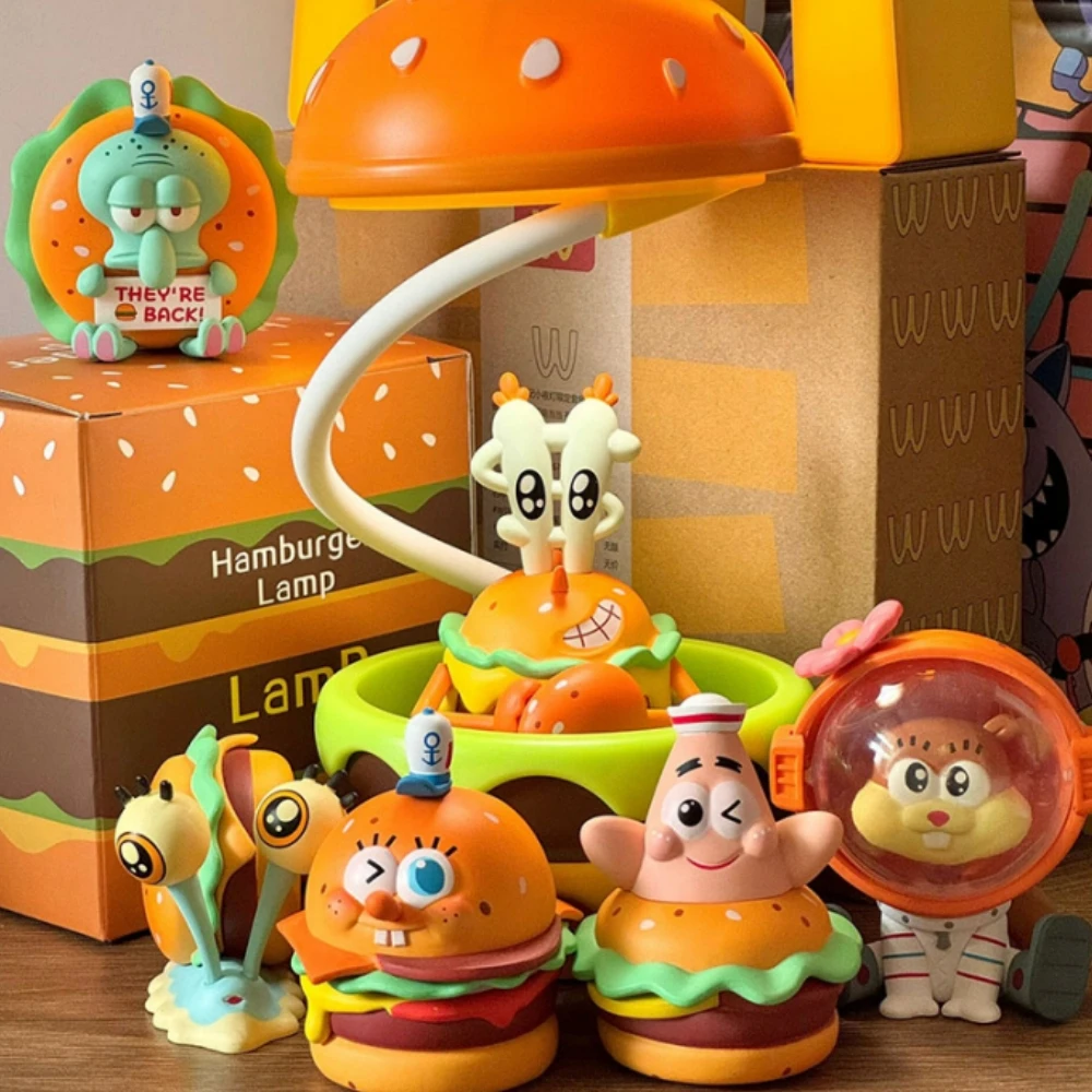 Genuine Original Sponge Krabby Patty Package Krabby Patty Cartoon Cute Handmade Toys Desktop Decoration Birthday Gift