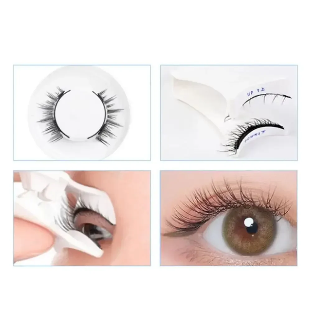 Repeatedly Magnetic Eyelashes with Applicator Natural No Glue Required Magnetic False Eyelashes Easy To Use Manga Lashes Women