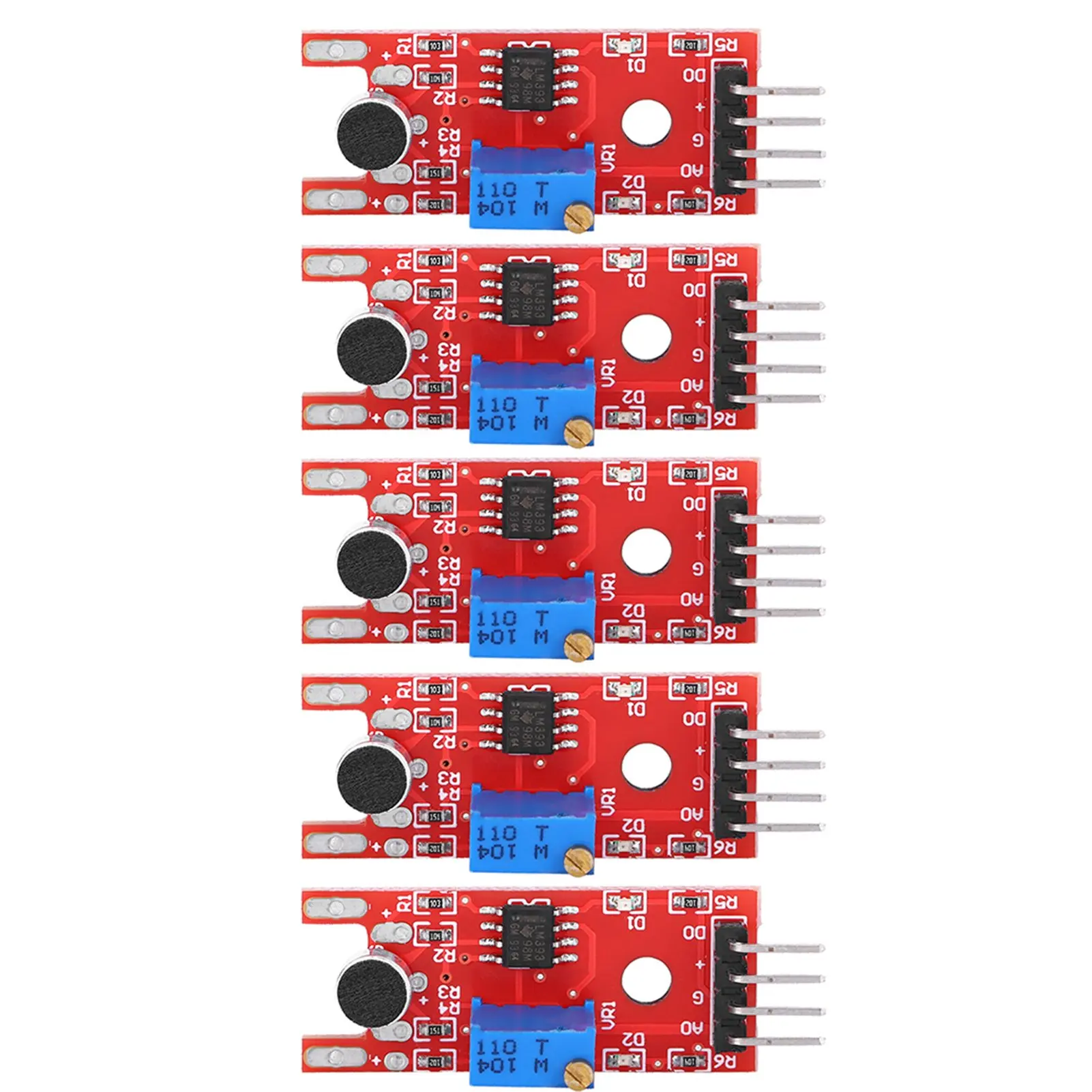 5Pcs Sound Sensor Module Ultra Small Professional Microphone Amplifier IC KY-038