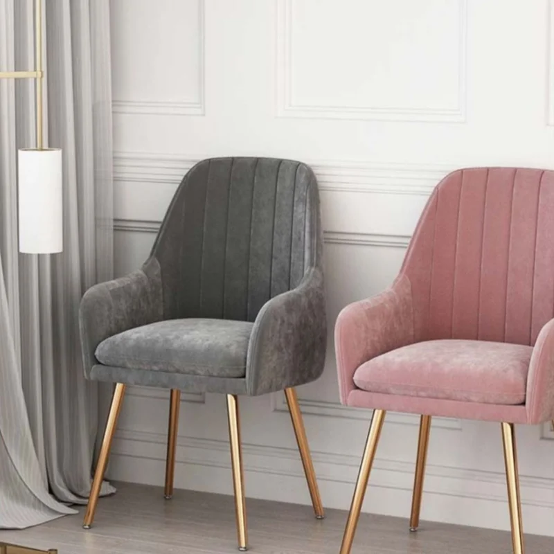 Modern Dining Chairs Living Room Dressing Chair Comfortable Armchairs Sofa Chair Light Luxury Lounge Chairs Household Furniture