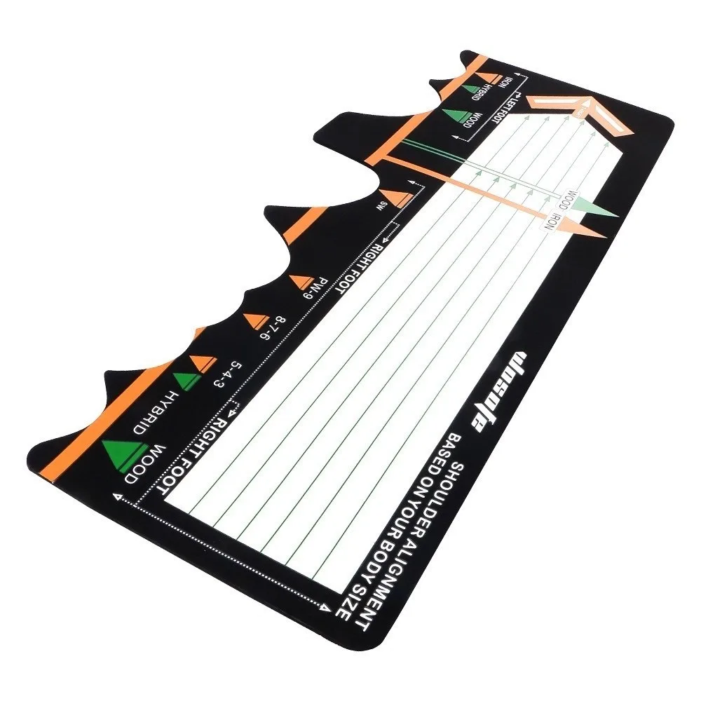 Diatom Mud Surface Golf Training Mat 30 × 67 cm Orange Green Accents Golf Swing Mat Printed Position Markings
