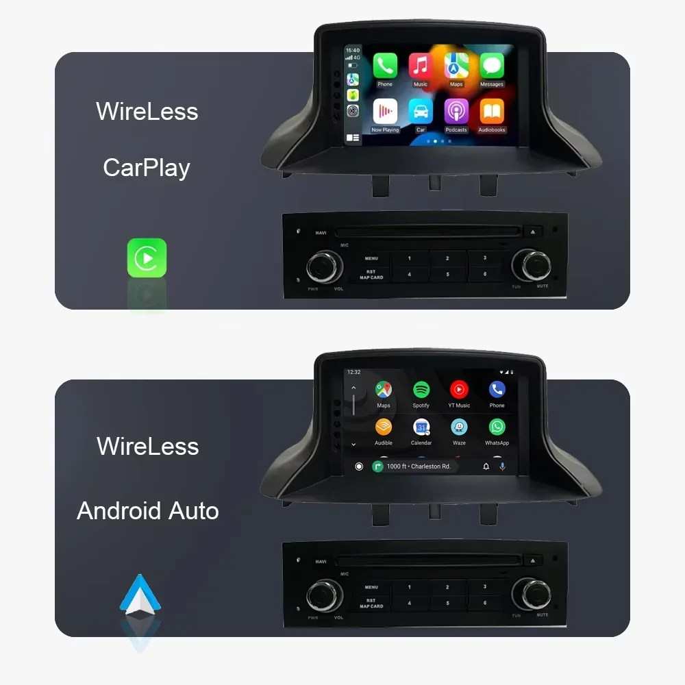 Carplay Android 13.0 8G+256G 8 Core GPS Car Player Wifi multimedia navigation For Renault Megane 3 Fluence Samsung SM3 2008-2014