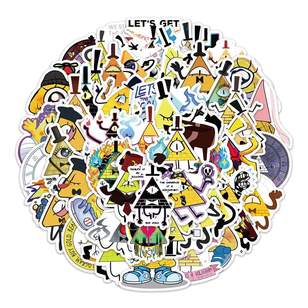 

10/30/60pcs Disney Gravity Falls Anime Bill Cipher Stickers Cute Cartoon Sticker Laptop Phone Scrapbook Classic Kids Decals Toy