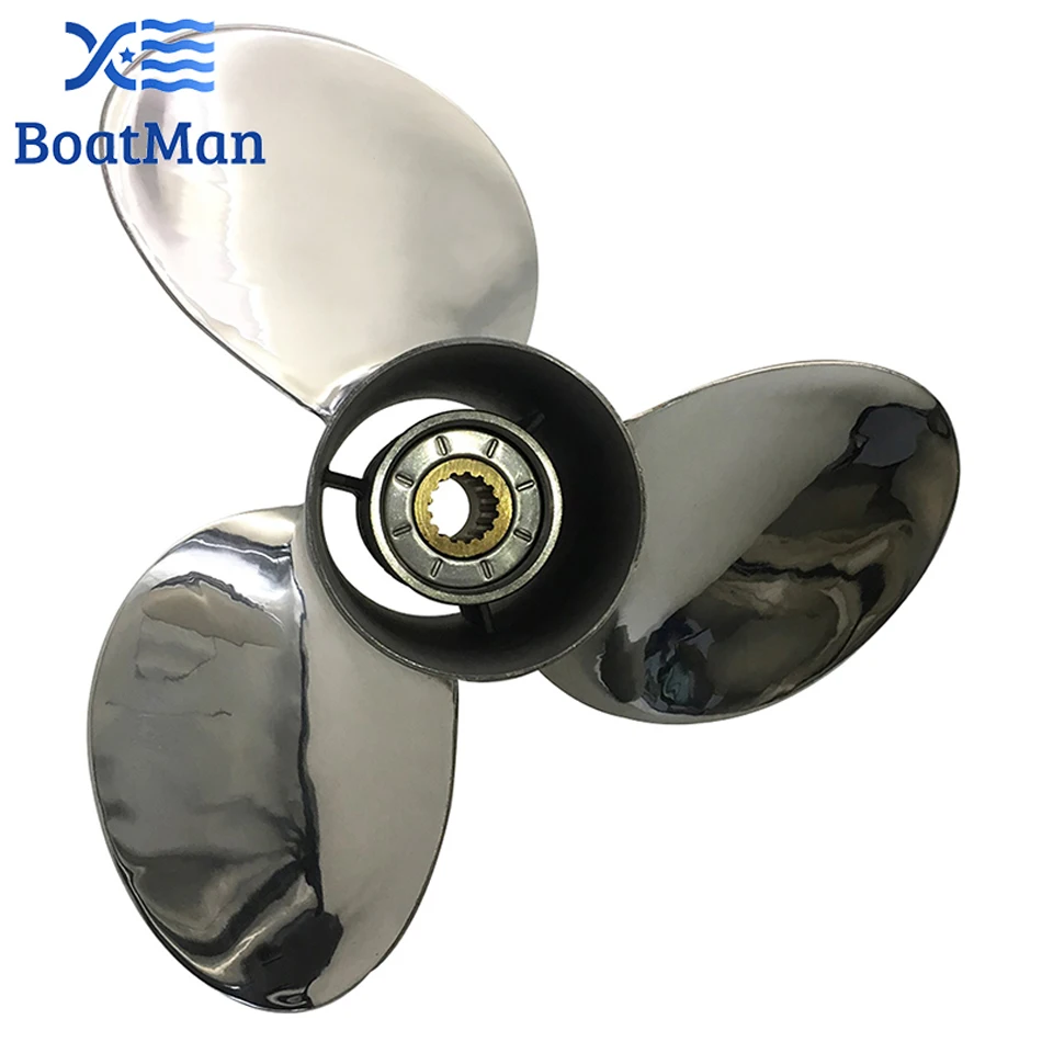 58133-ZY3-B19AH BoatMan Stainless Steel Outboard Propeller 14x19 For Honda 115HP 135HP 150HP 200HP 225HP 250HP 15 Tooth 3 Blades