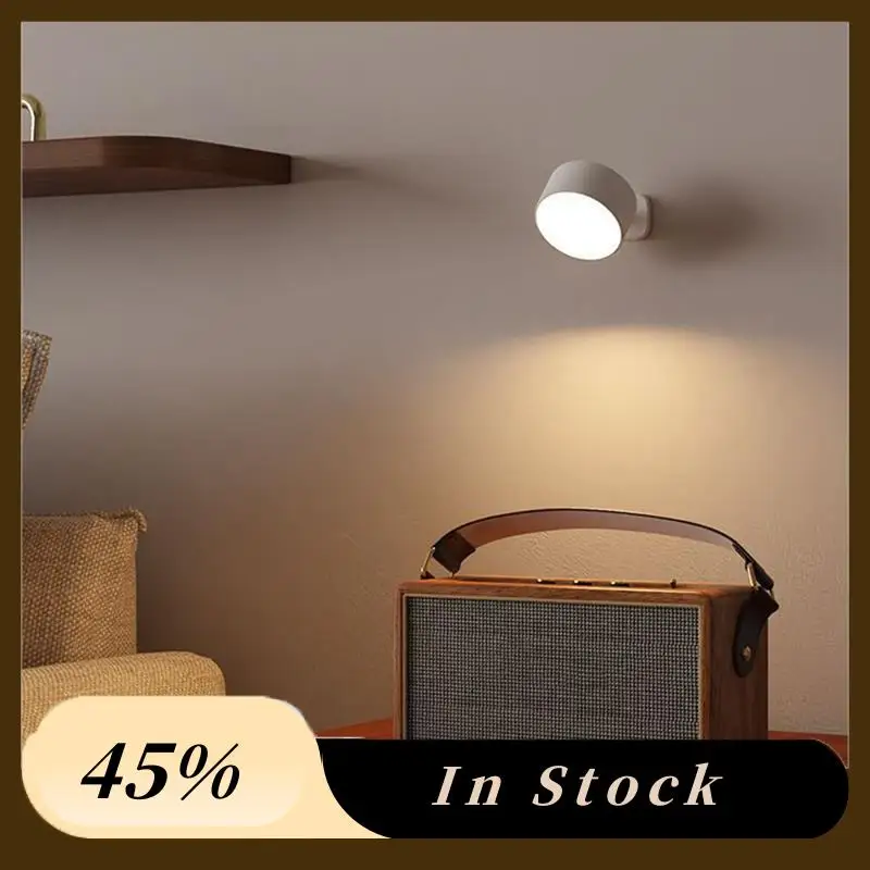 

A78K New Rechargeable Magnetic LED Wall Light 360° Rotation Touch & Remote Control Spotlight For Home & Office A