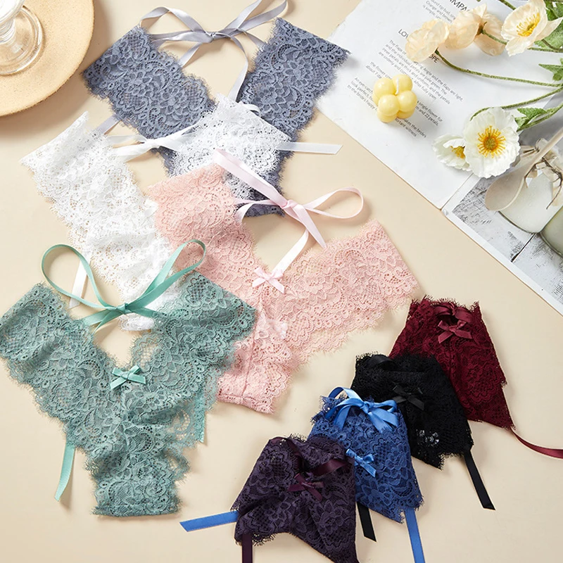 

1Pc Women's Waist Shorts Panties, Lightweight Sheer Lace Trim Scallop Edge Comfort Intimate Underpants For Ladies〔HMA58〕