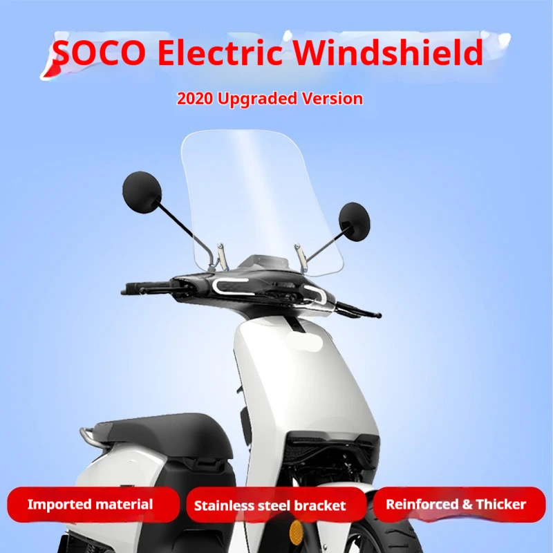 For SOCO CU3S Electric Scooter Model‑specific Windshield Windscreen Front Wind Deflector Modified Accessories