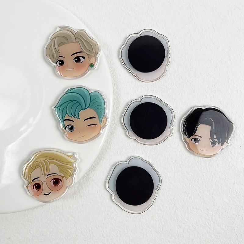7PCS Korea Popular Male Group Combination Acrylic Drop Glue Refrigerator Magnet Decoration Acrylic Drop Glue Decorative Magnet