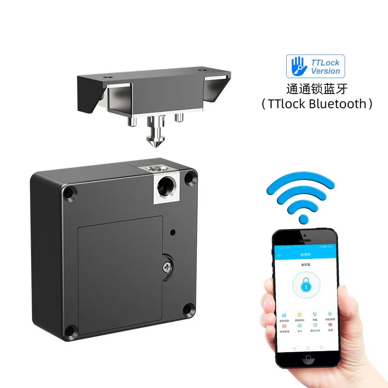 TTlock Tuya Electronic Smart Lock for Cabinet Wardrobe Drawer storage cabinet invisible No drilling Phone NFC App Control Card
