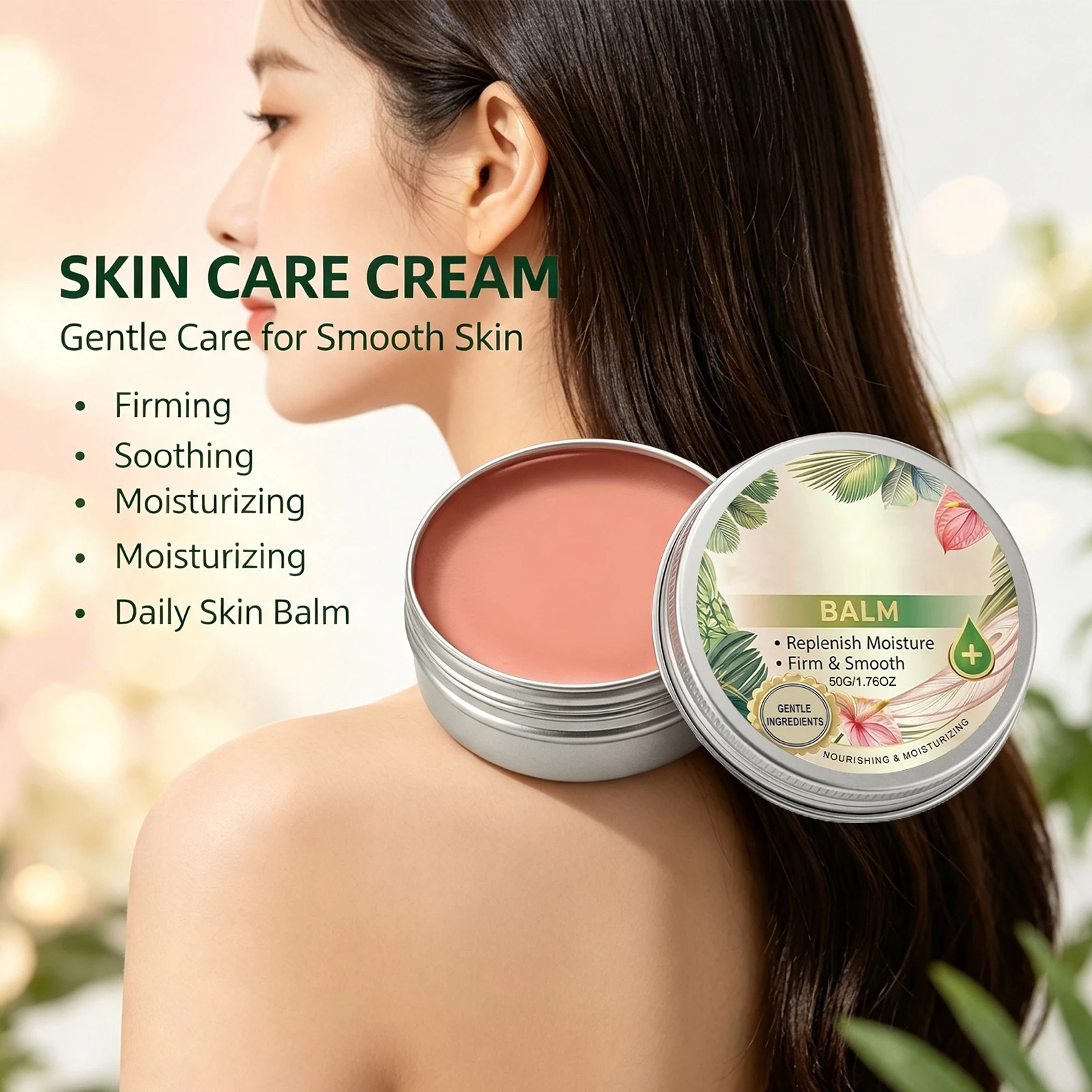 Beeswax Moisturizing Skin Balm for Dry Rough Skin Soften Smooth Firming Lifting Fade Fine Lines Hydrating Repair Cream 50g