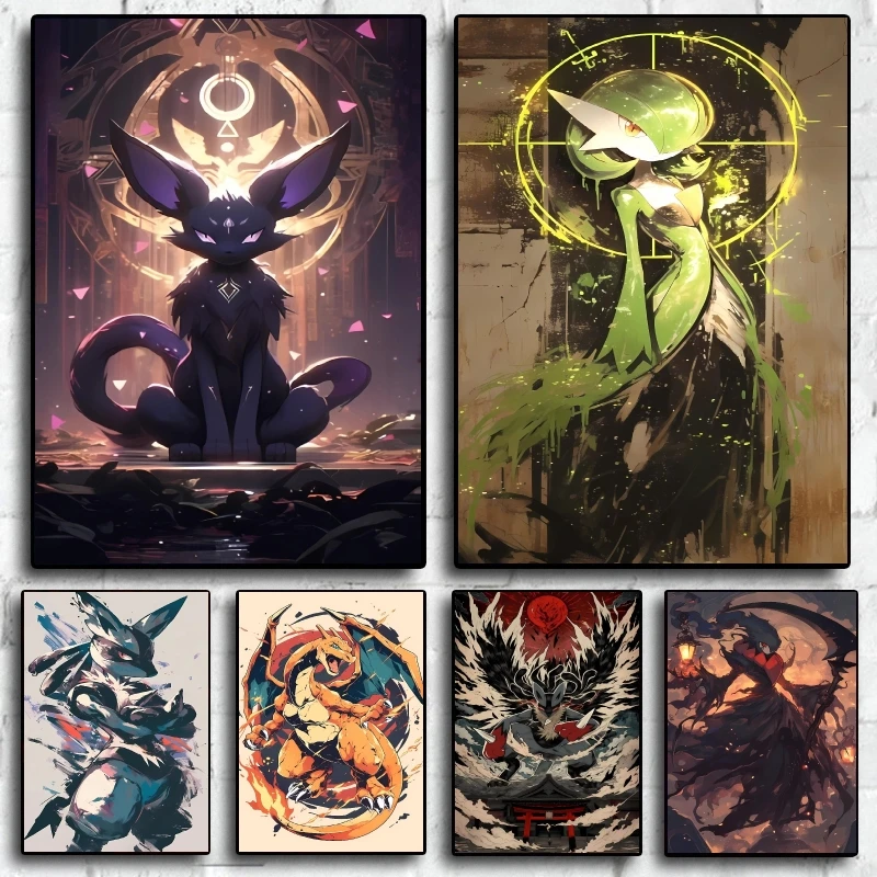

Anime Posters Pokemon Umbreon Cartoon Character Picture HD Print Canvas Painting Home Children's Room Wall Decoration Gifts