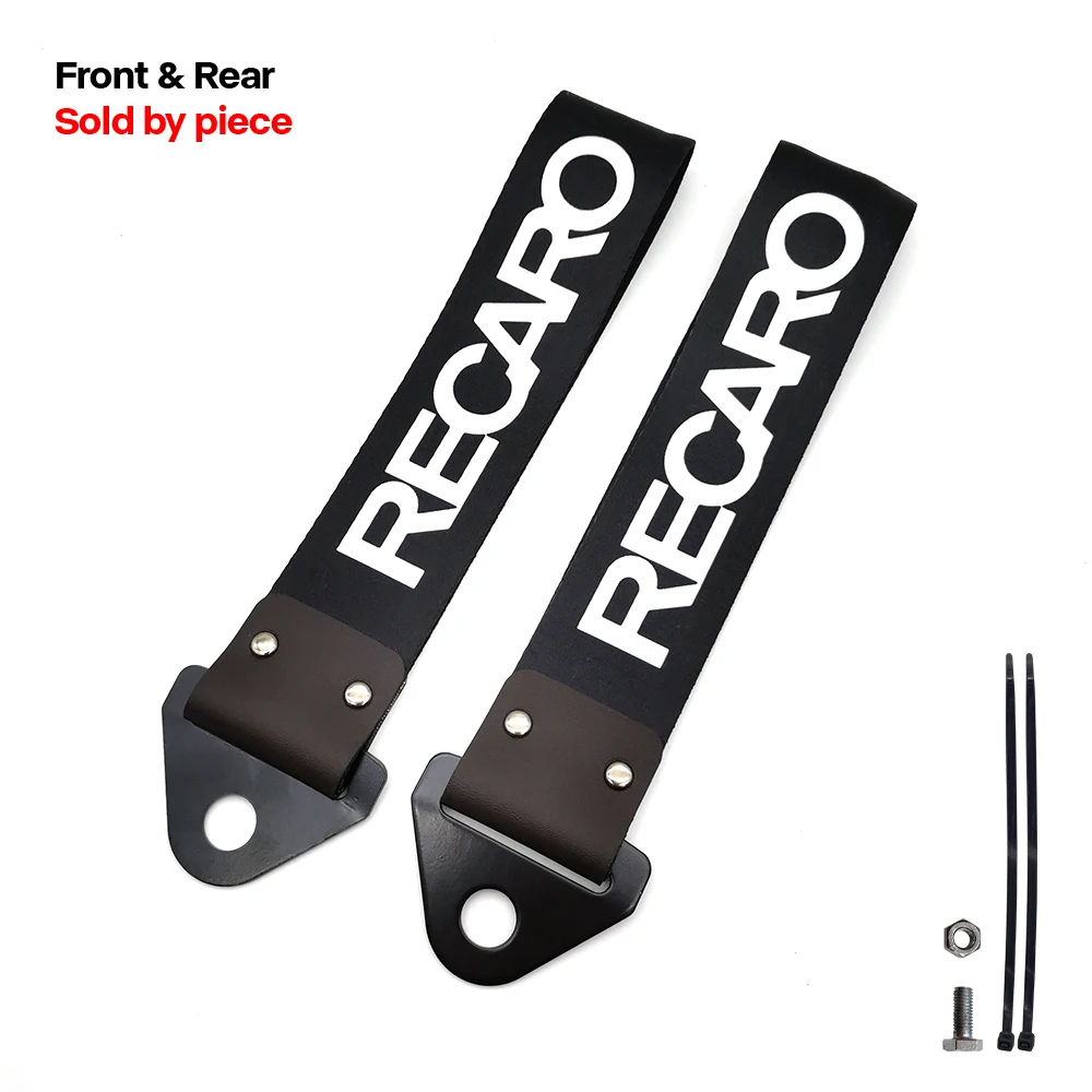 1pc Car Styling JDM Style Car Towing Decoration For RECARO FIAT SEAT HONDA Mitsubishi Toyota Nissan Tow Strap Auto Accessories