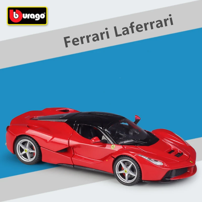 Bburago 1:32 Ferrari LaFerrari Alloy Sports Car Model Diecast Metal Toy Racing Vehicles Car Model Sound and Light Childrens Gift