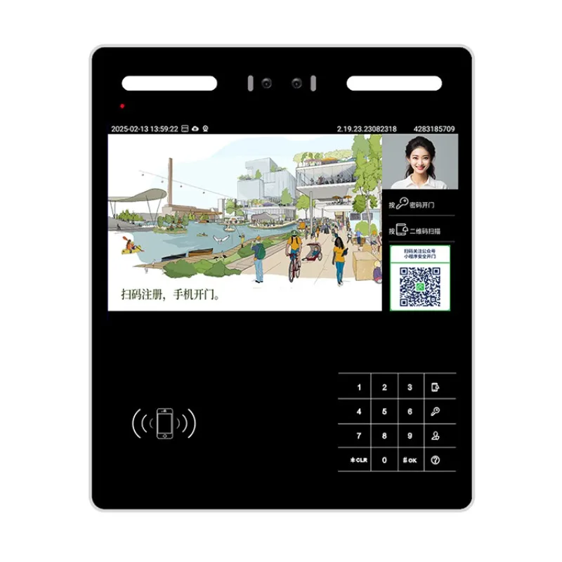 

Facial recognition cloud video intercom mobile phone video bluetooth access control all-in-one machine swipe card remote