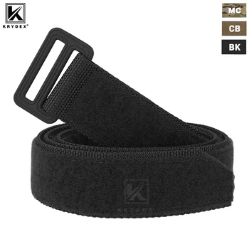 KRYDEX tactique 1.5 ''EDC sous la ceinture crochet et boucle ceinture intérieure devoir dissimulée ceinture de Base de transport chasse en plein air hommes ceinture noire