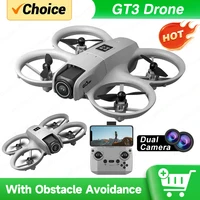 NUEVO Drone GT3 8K 4K Profesional HD 180 ° ESC Cámaras duales Mini WIFI Dron evitación de obstáculos FPV plegable RC Quadcopter juguetes UAV