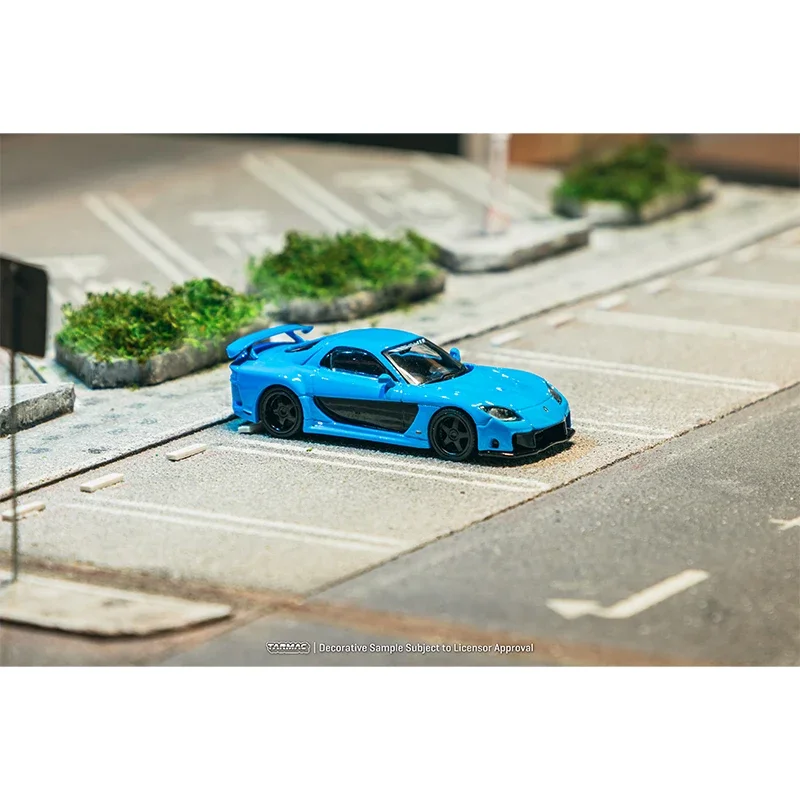 PreSale TW Mazda 1:64 RX7 VeilSide Fortune7 Blue Diecast Car Model Collection Toys Tarmac Works