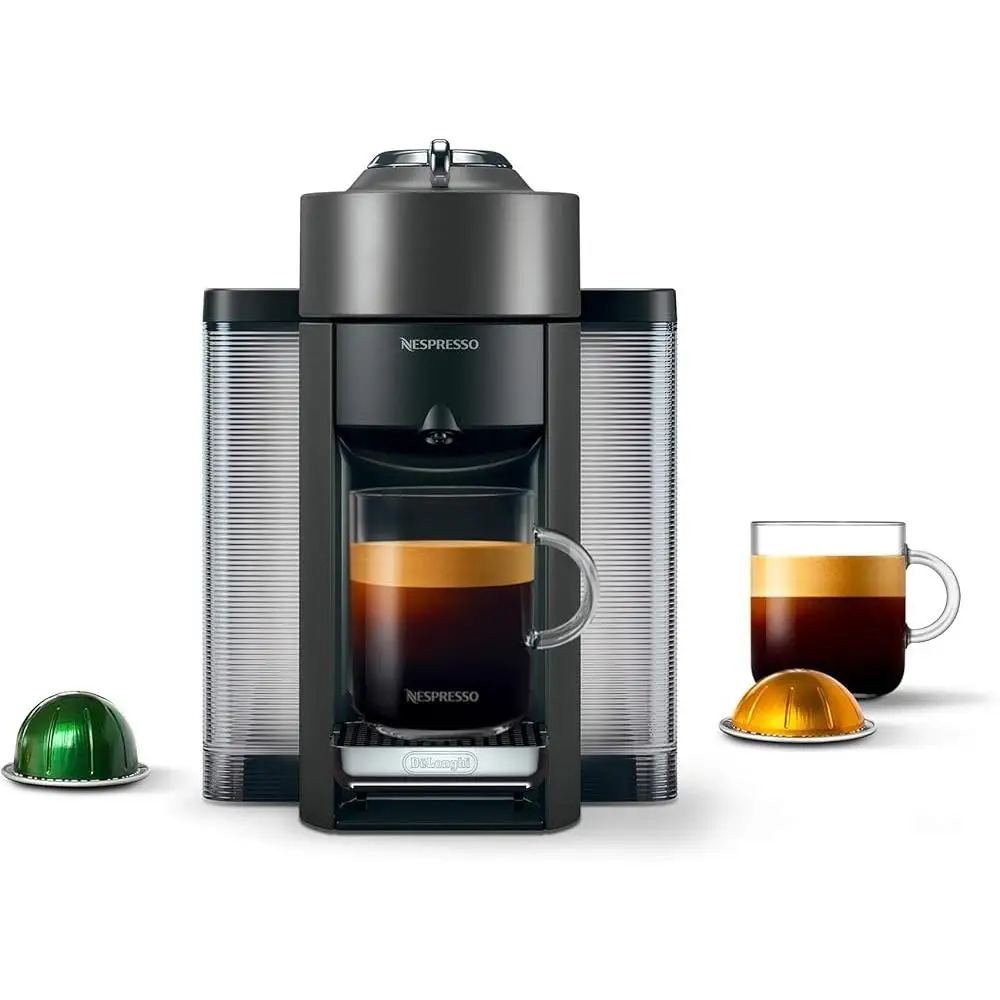 Single Serve Espresso Coffee Maker 4 Different Cup Sizes 25 Sec Fast Heat Energy Saving Function Starter Capsules Included