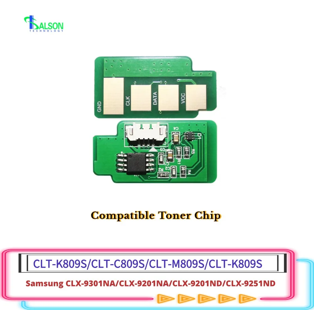 CLT-K809S Compatible Toner Chip For Samsung CLX9201ND 9201NA 9251ND 9251NA 9301NA Printer CLT-C809S CLT-M809S CLT-Y809S