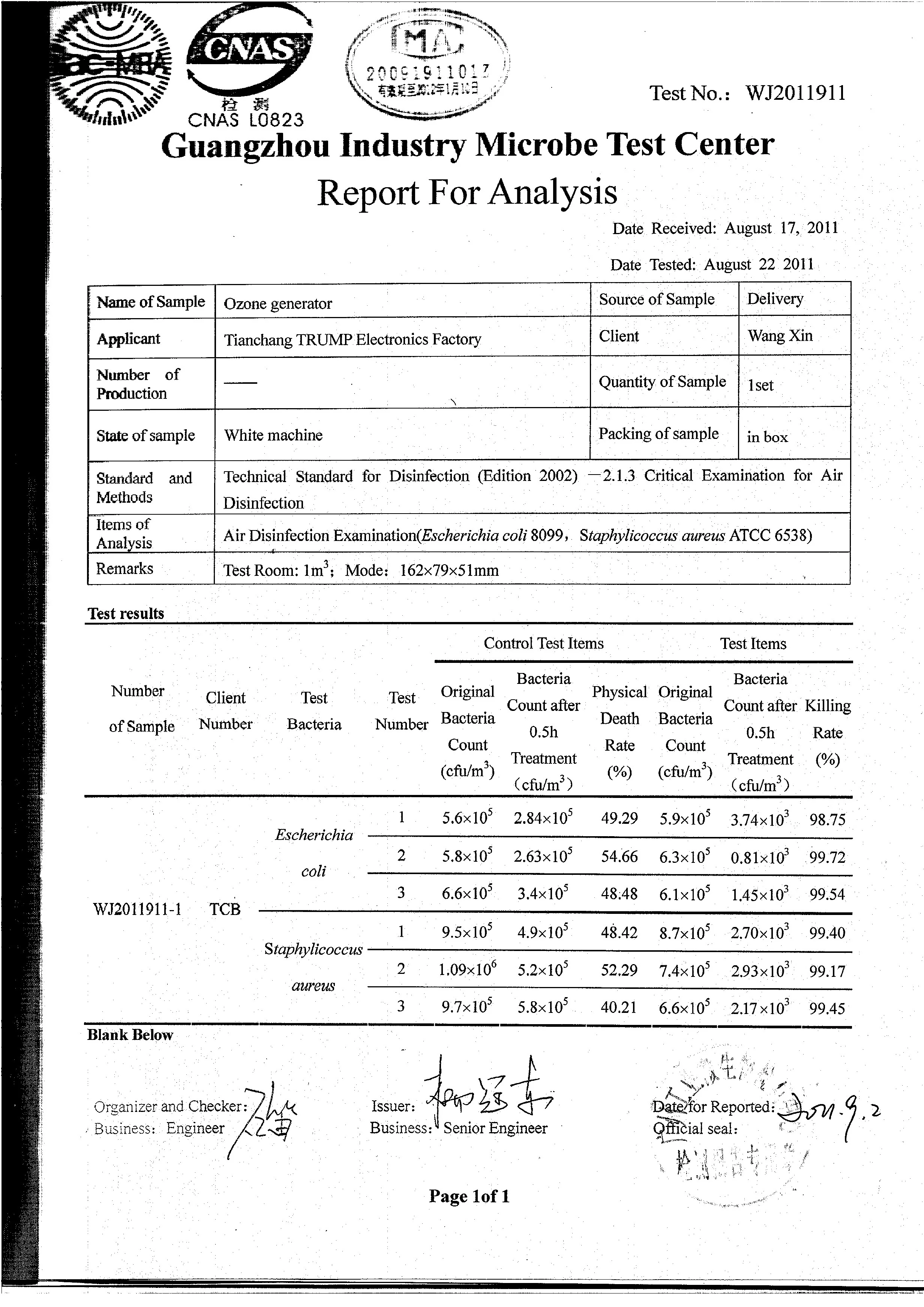 TRUMPXP SPA-109 używany w wannie z hydromasażem, basenowym, generatorem ozonu, uzdatnieniu wody