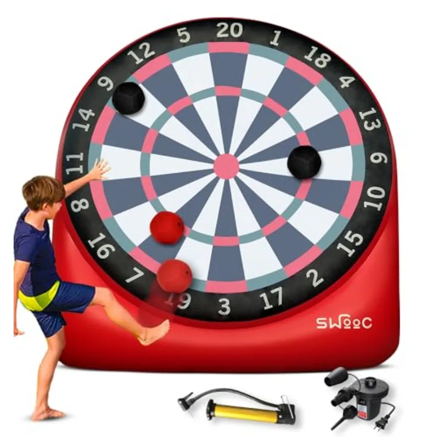 

Games Premium Iatable Kick Darts 15+ Ways to Play Jumbo Soccer Dartboard with Air Pump Big Carnival Games Outdoor Games Oversiz
