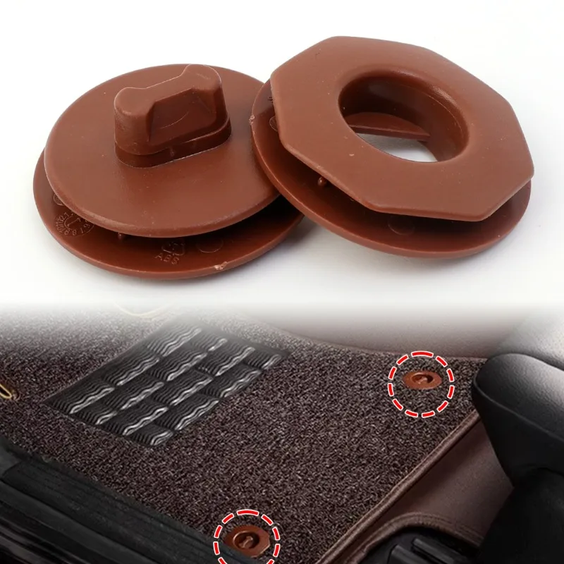 Car Floor Mat Clips Anti Slip Fastener Double Layer Carpet Fixer Universal Auto Interior Retainer Buckles Fixing Accessories