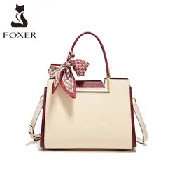 FOXER Women Handbag Female 2024 Light Luxury Tote Large Capacity Lady Shoulder Crossbody Bag Fashion Versatile Mother's Gift Bag