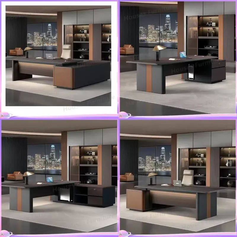 Luxury Executive Office Desk Modern CEO Manager Table High End Boss Workstation Administrative Furniture for Home Office
