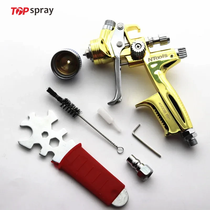

Topspray 4000B high qual it Spray Gun 1.3mm Stainless Steel Nozzle Atomization Professional Sprayer Paint Airbrush For Car