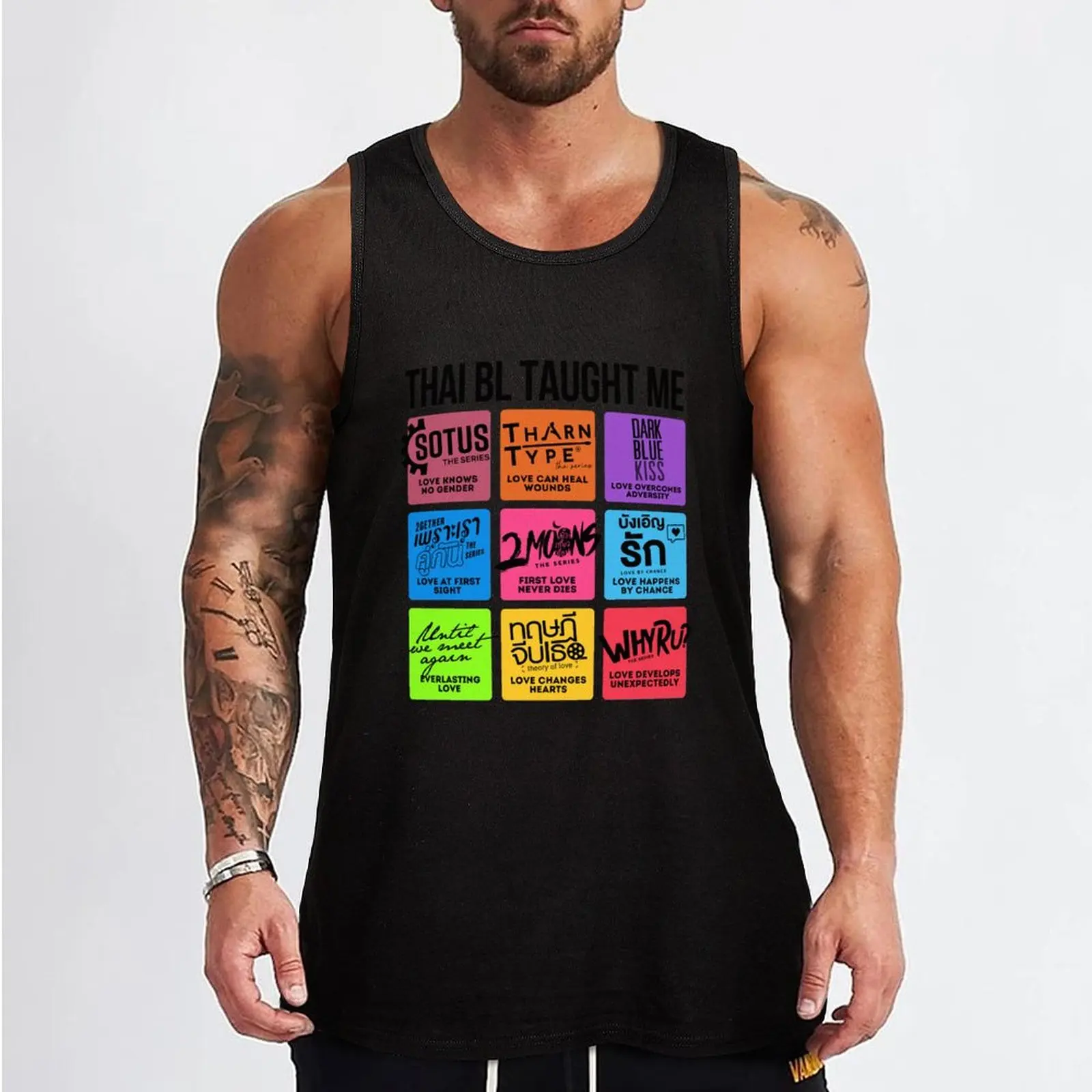 THAI BL TAUGHT ME Tank Top sleeveless t-shirt for man training weight vest