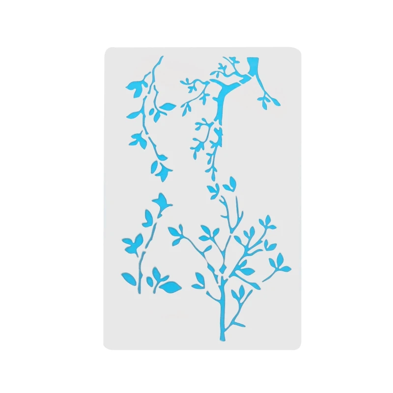 Burning Stencil Tree Branches Stainless Steel Metal Stencils Template for Wood Carving Drawing Engraving Project Dropship