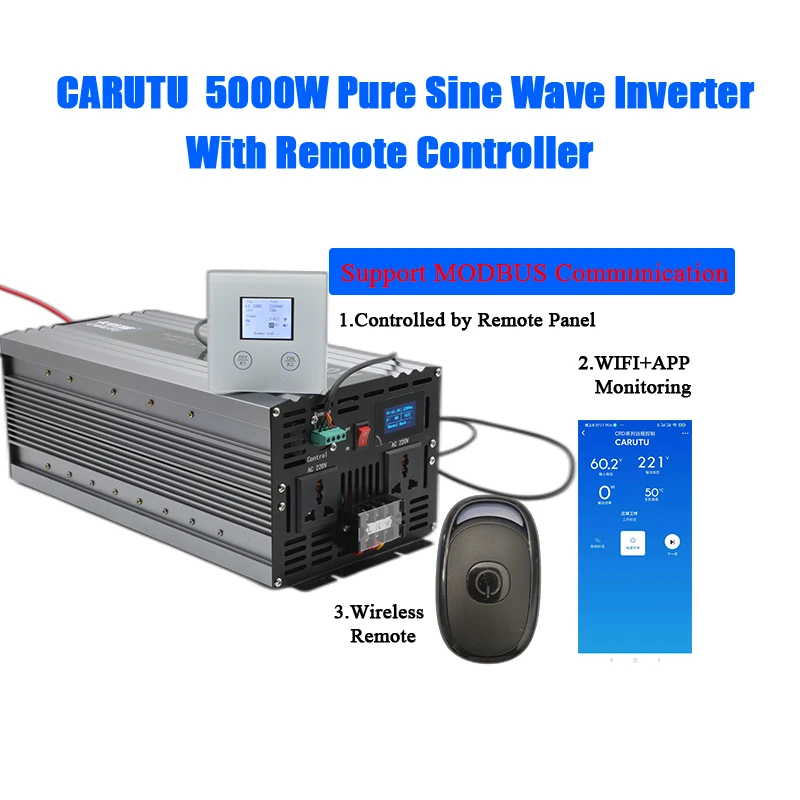 Inversor Onda Pura Convertisseur 12V 24V Pure Sine Wave Invert 220V Inverter 5000W Sinus