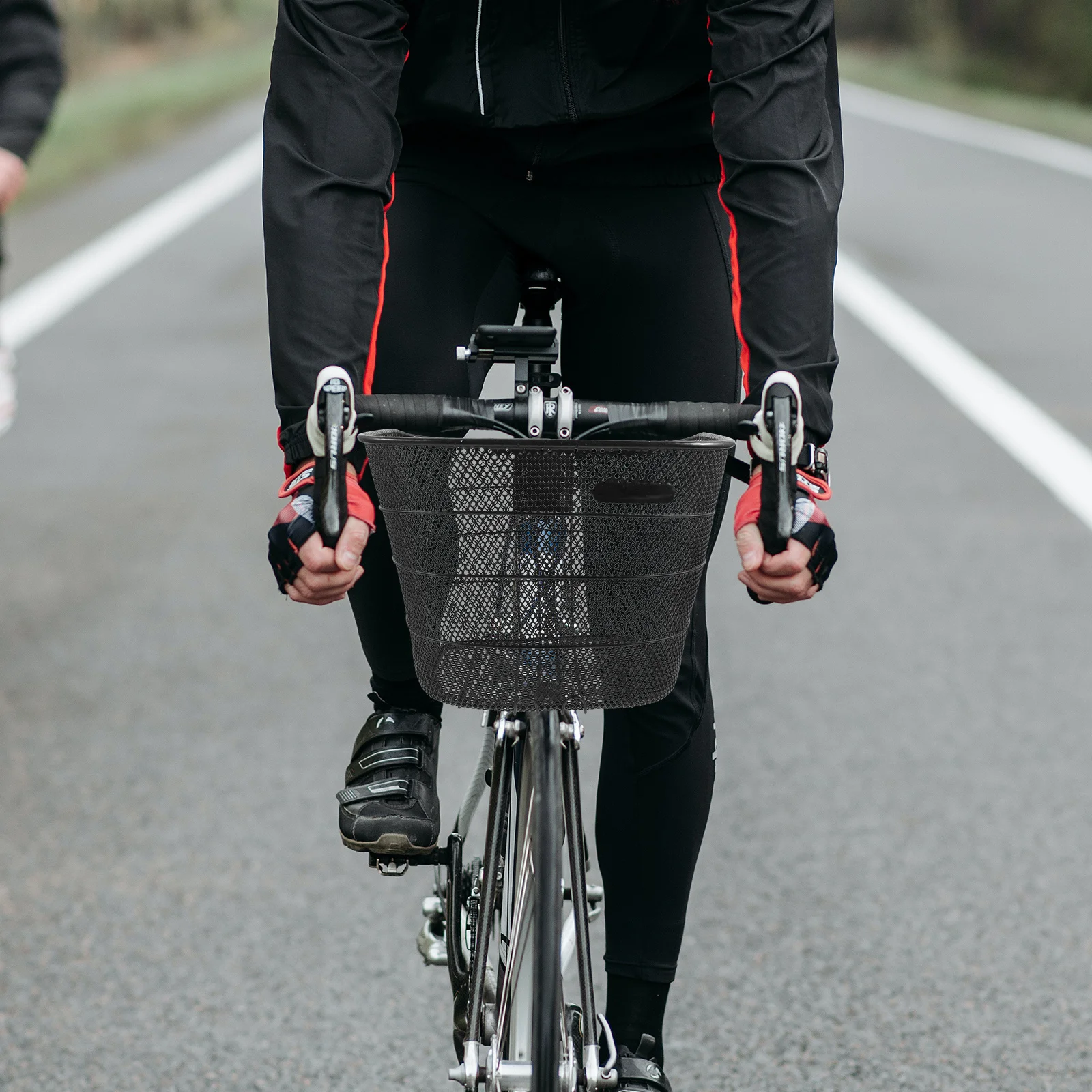 

Metal Handlebar Bike Basket Front Large Capacity Detachable Storage Basket Stable for Cycling Vegetable School Bag