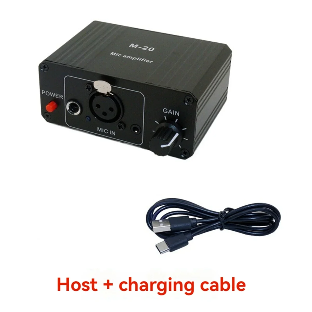A49T Dynamic Microphone Condenser Mic Amplifier M-20 Audio 48V Phantom Power Charging Black for Live Sound Card Speaker C