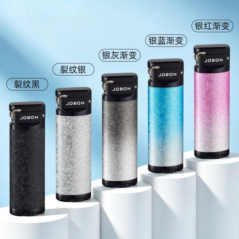Creative Gradual Change Color Ice Crack Open Flame Metal Grinding Wheel Lighter Mini Small Super Good-looking