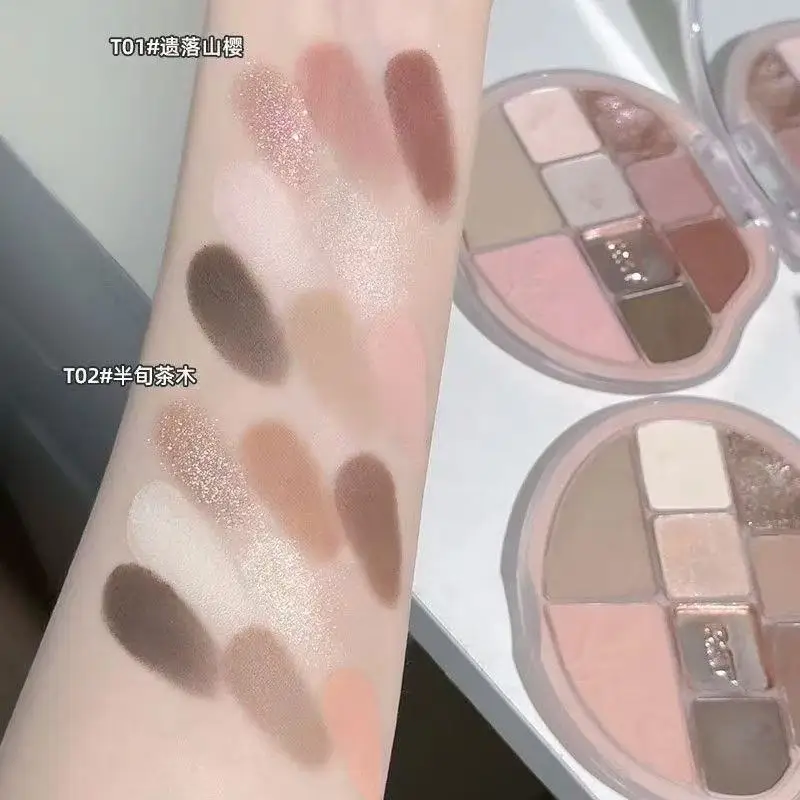 RMT Cosmetics Panel do makijażu twarzy z efektem liftingu, 9 kolorów, cień do powiek z efektem wysokiej połysku, kompleksowy panel do makijażu twarzy z efektem liftingu, długotrwały makijaż