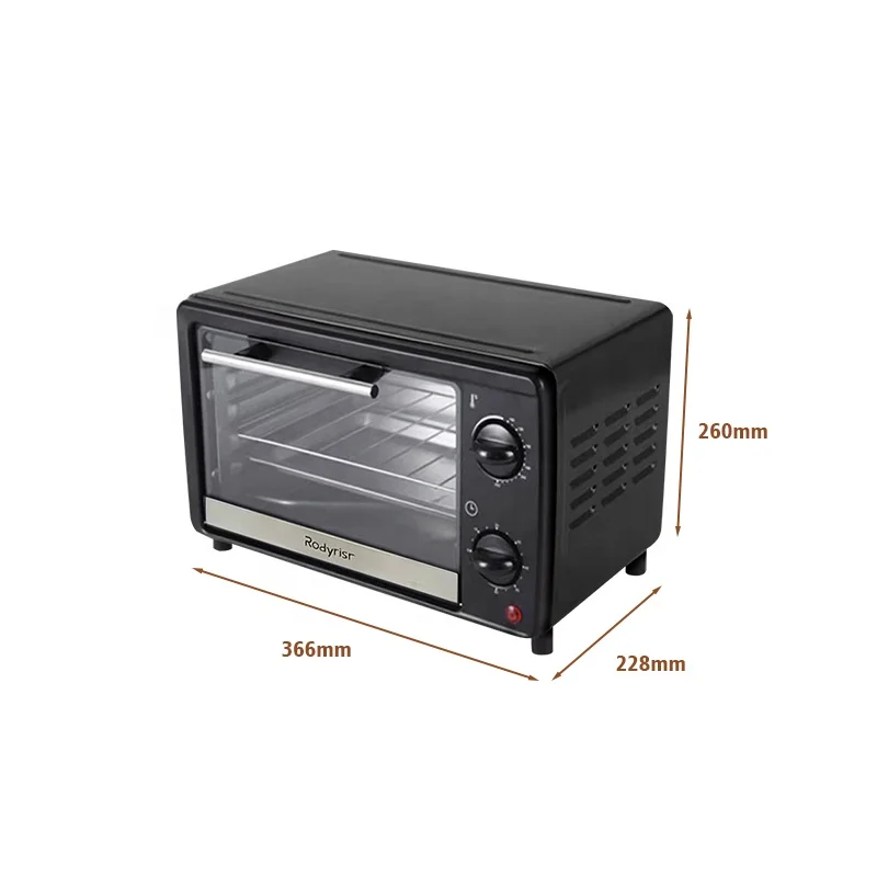 13L มินิเครื่องปิ้งขนมปังไฟฟ้าเตาอบถาดสองชั้น Smokeless ย่างในร่ม/กลางแจ้งในครัวเรือน Multi-Function KITCHEN เตาอบพิซซ่า