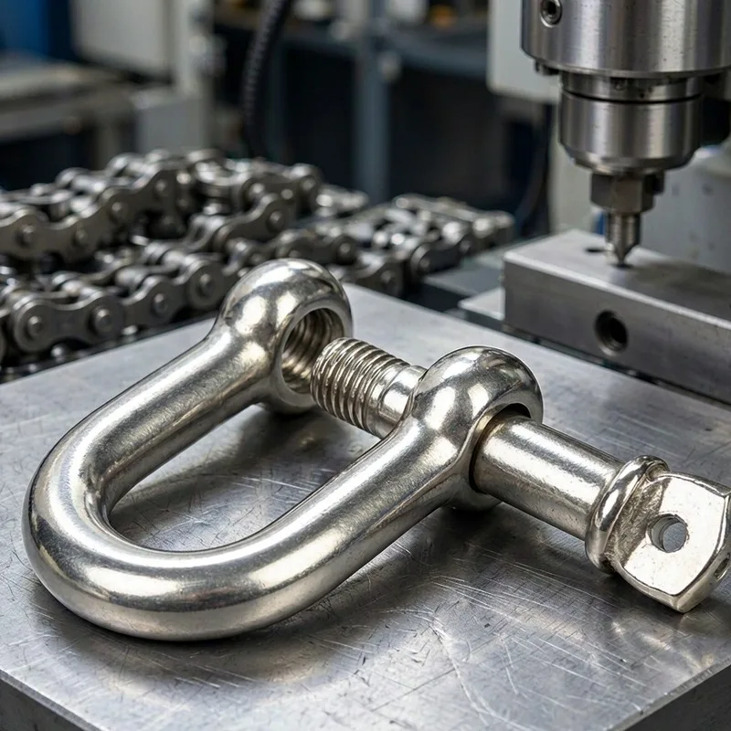 304 Stainless Steel D Shackle Bow Shackle with Screw Pin Chain Wire Rope Connector Lifting Ring Buckle M4 M5 M6 M8 M10 M12 M14