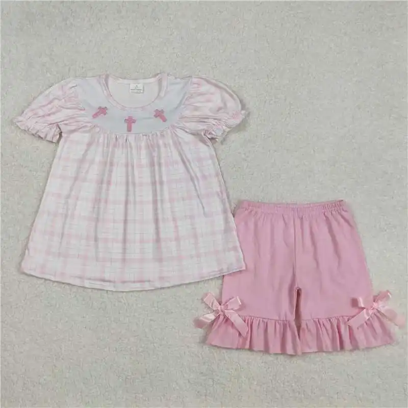 Baby Girls Green Straps Tops Floral Summer Shorts Sets