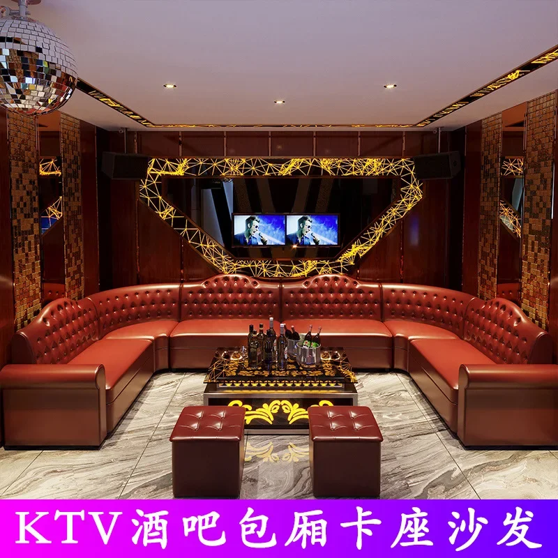 cUSTOMIZED Bar KTV sofa nightclub practice singing room club box Clear bar corner U-shaped L-shaped booth Luminous coffee table