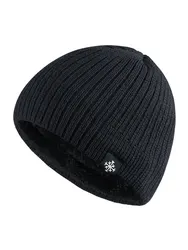 New Korean Version Of The Simple Snowflake Cloth Label Knit Cap Outdoor Sports Leisure Warm Hat For Men And Women