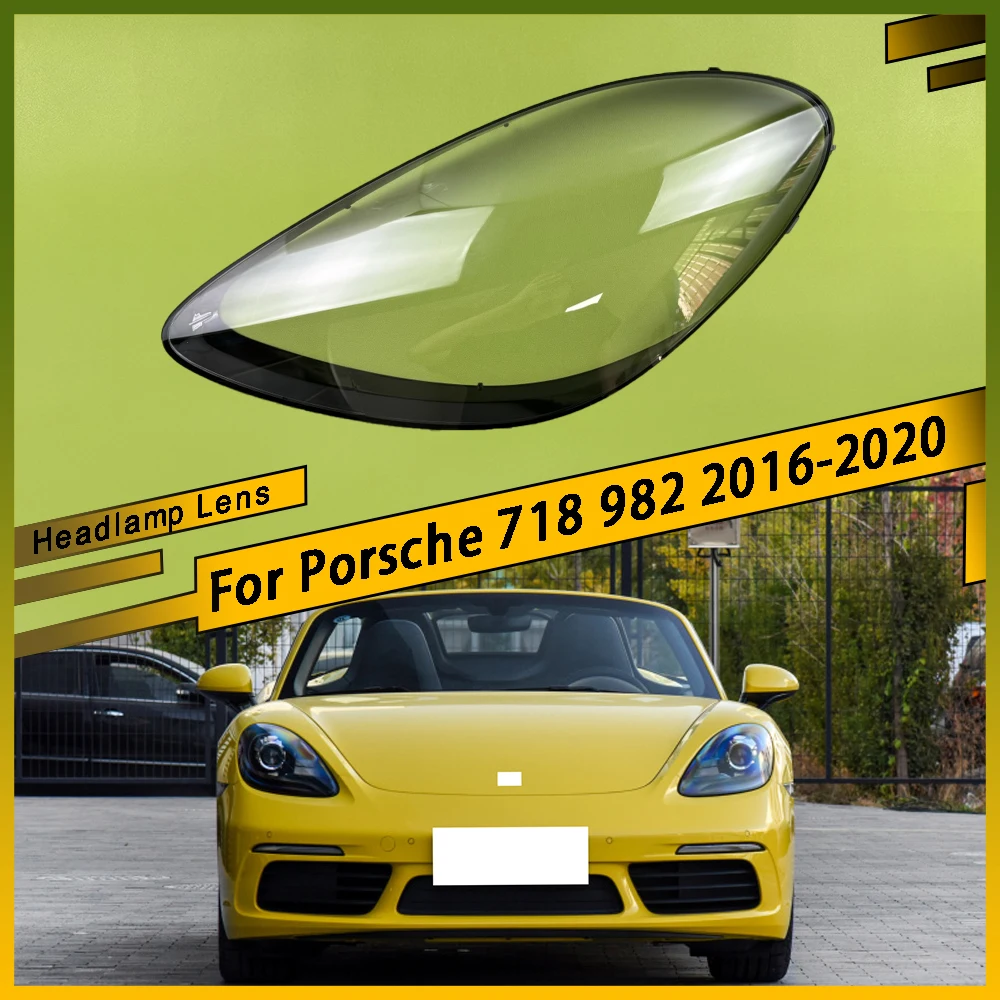 

Left Right Side Headlight Lampshade Transparent Headlight Lens Lampshade Cover For Porsche 718 982 2016 2017 2018 2019 2020