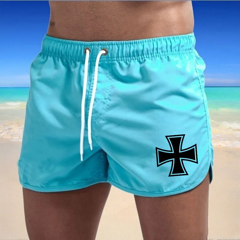 Men Swimming Fitness Shorts, Casual Beach Board Shorts, Swimming Trunks, Men Running Surf Shorts