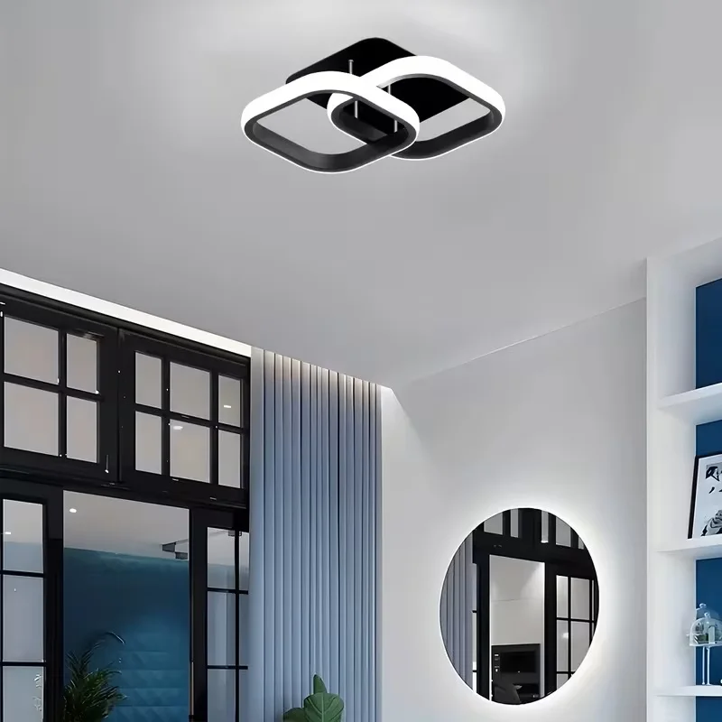 

LED Aisle Ceiling Lights Modern Chandelier Three Colors Lamp Minimalist Lamps For Bedroom Light Surface Installation Dining Room