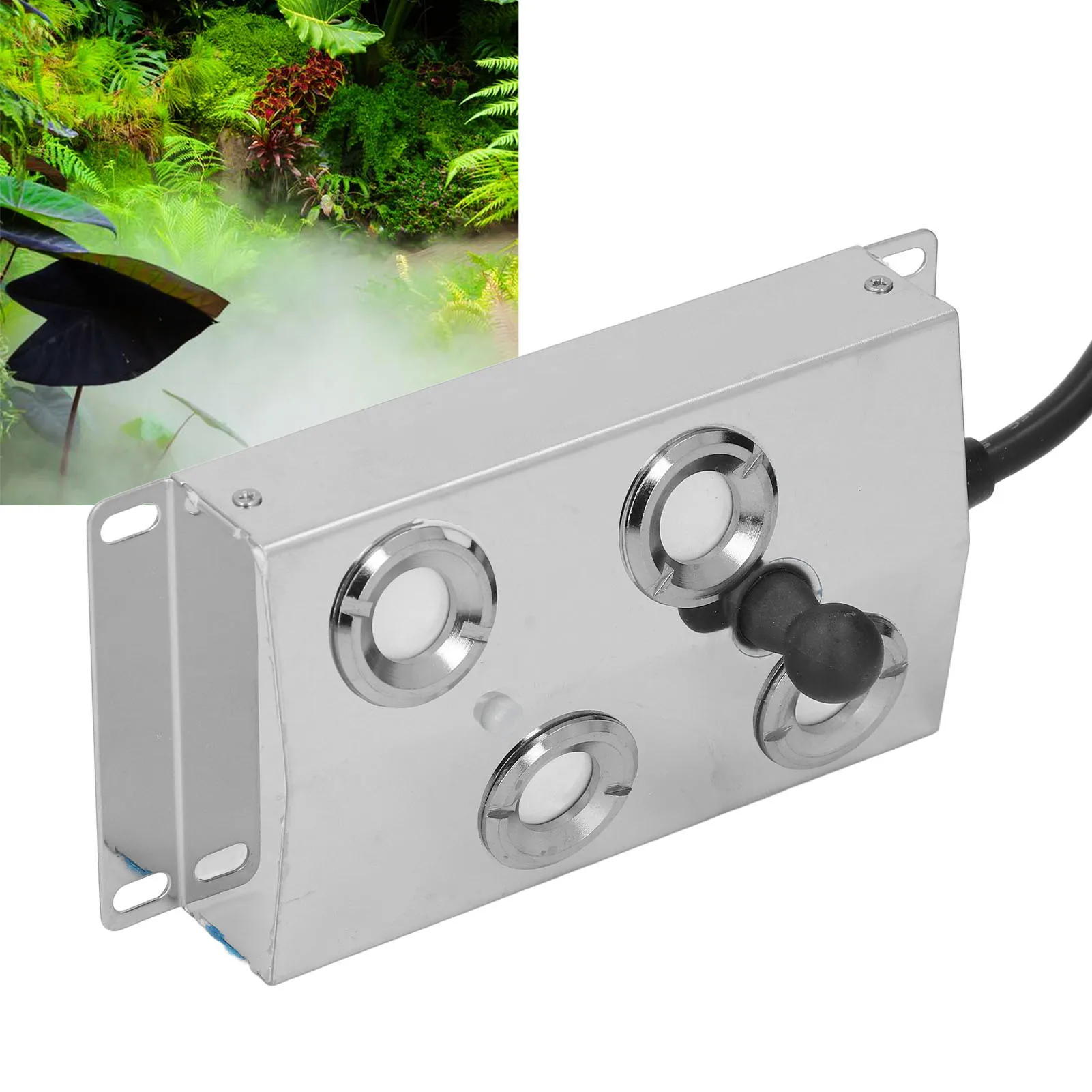 Ultrasonic Fogger Humidifier Ultrasonic Mister Stainless Steel 4 Heads 1.5m Cable Length DC45-48V Ultrasonic Mist Maker Fogger